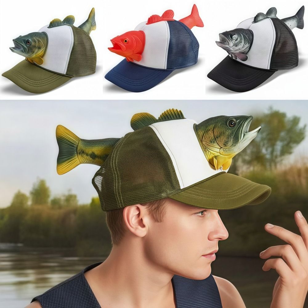 Trucker Cap Mesh - Grappige 3D visdieren trucker pet verstelbare
