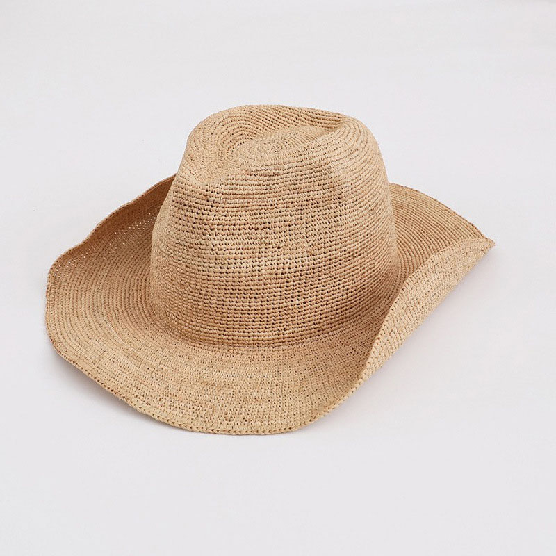 Cowboy Hat Straw - Natuurlijke Raffia Strohoed Voor Vrouwen Breedte