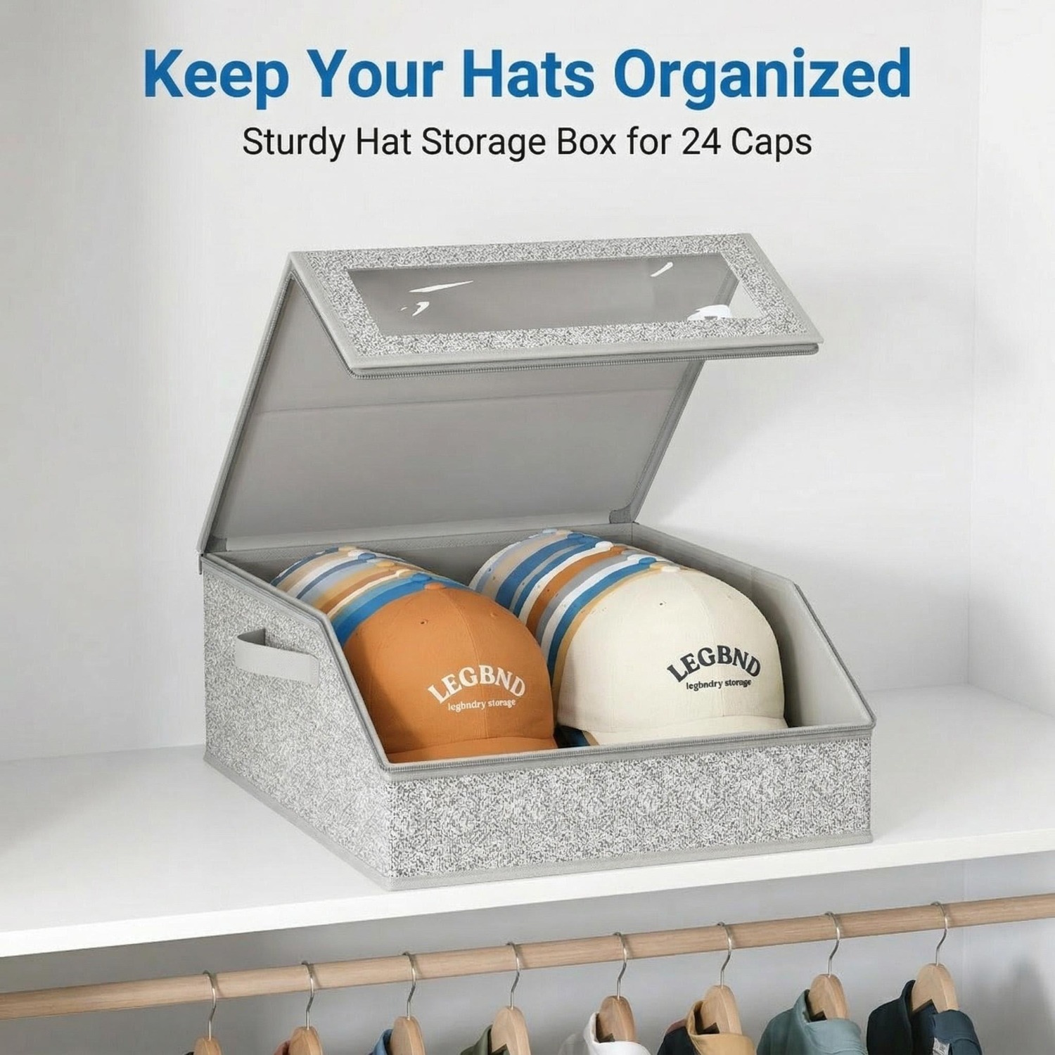 Baseball Cap Structured - Opbergdoos voor hoeden met grote capaciteit,