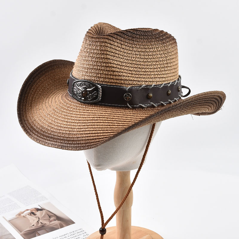 Cowboy Hat Straw - Zomer Western Cowboy Strohoed Voor Mannen