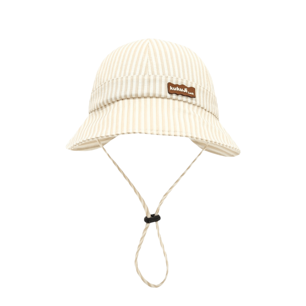 Bucket Hat Cotton - Nieuwe gestreepte baby bucket hat, verstelbaar,