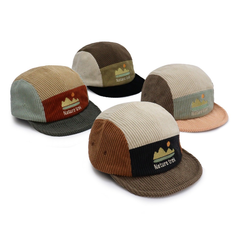 Corduroy Cap 5 Panel - 5-delige korte pet met klep voor