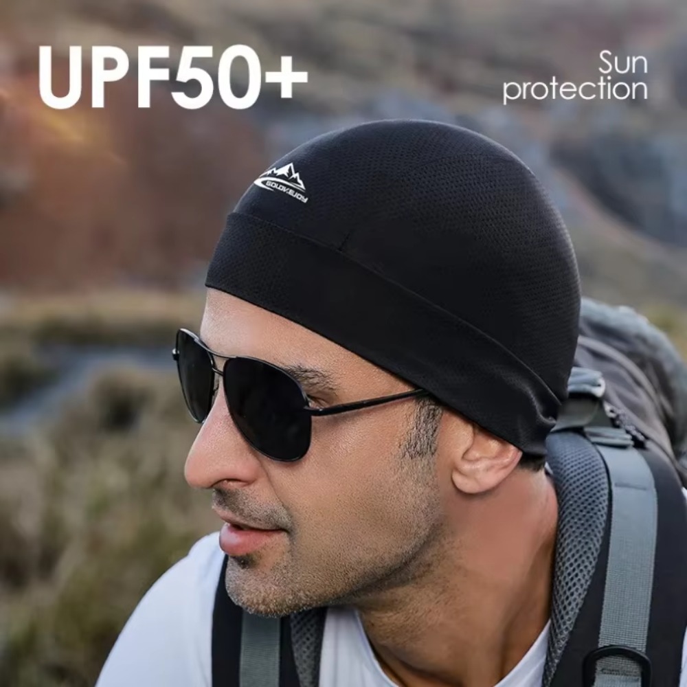 Skull Cap Helmet Liner - Motorfietsmuts snel drogend anti-UV sportmuts koelende