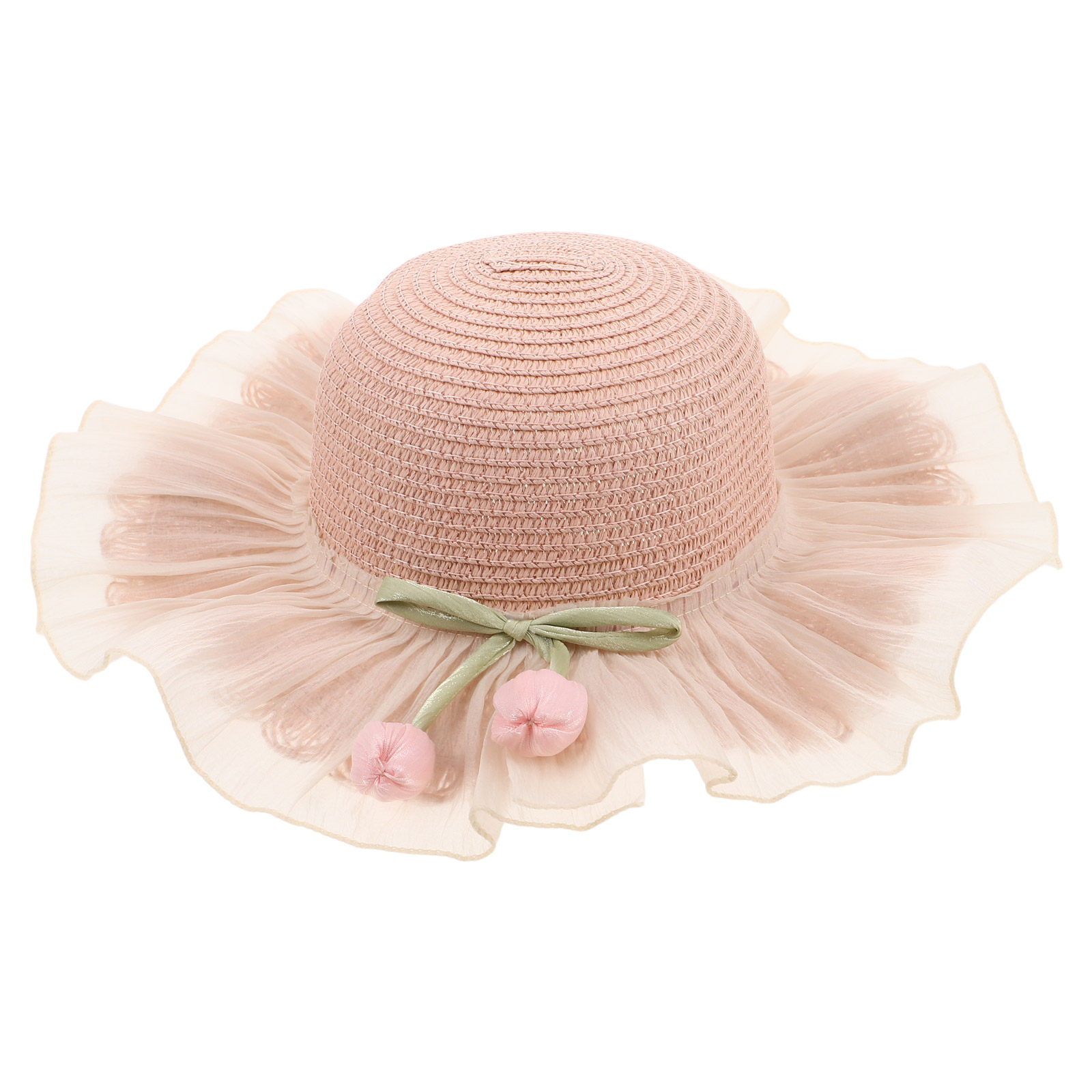 Sun Hat Wide Brim - Meisjes zomer strozonhoed brede rand ademend