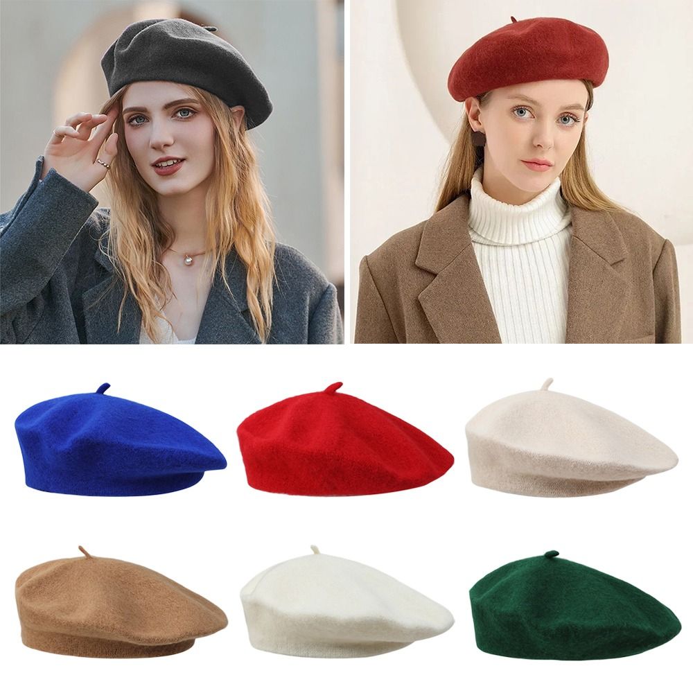Beret French Wool - Mode Warme Winter Wollen Baretten Hoed