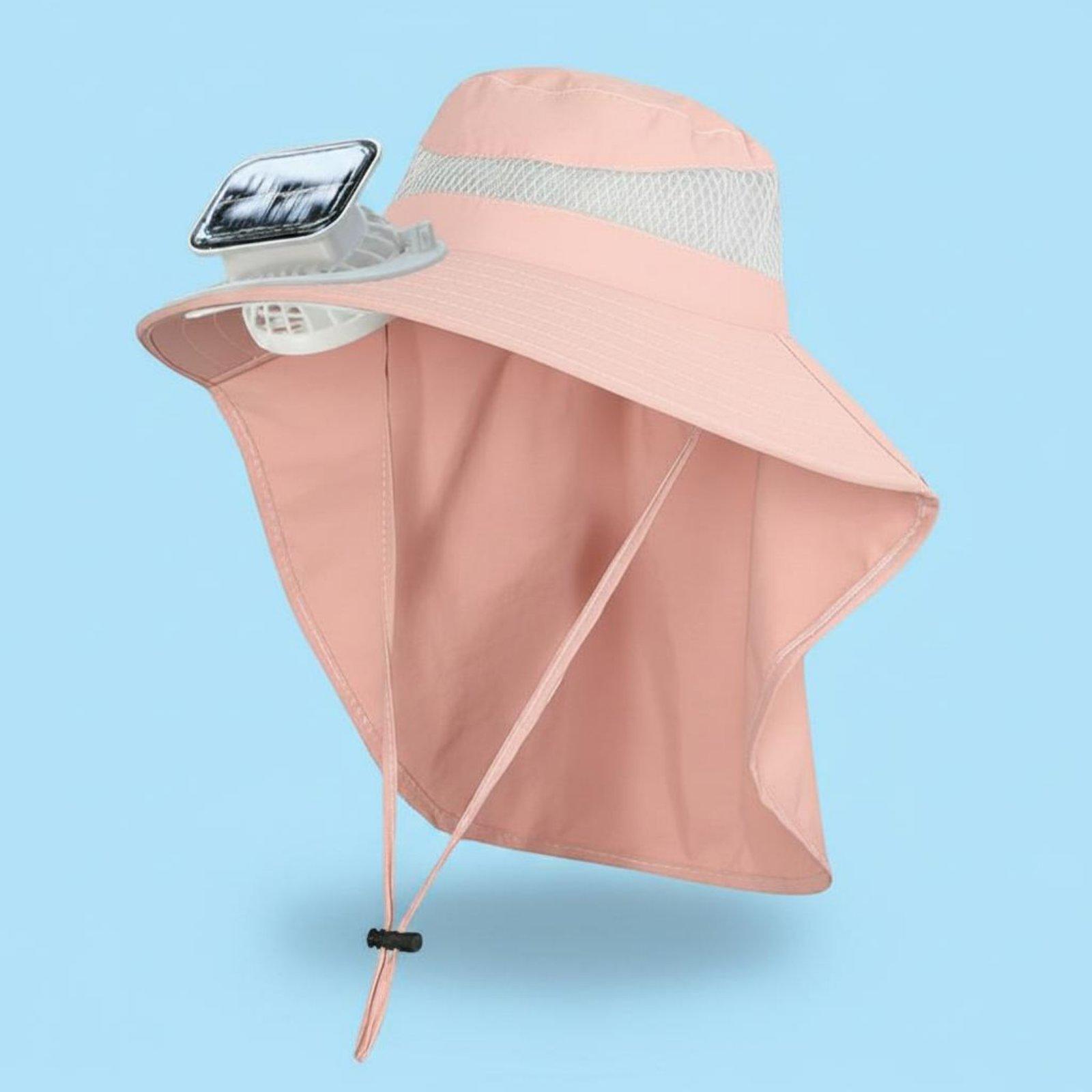 Visor Sun Hat - Verstelbare kinderzonnehoed met zonneventilator, koelvizier, nekflap,