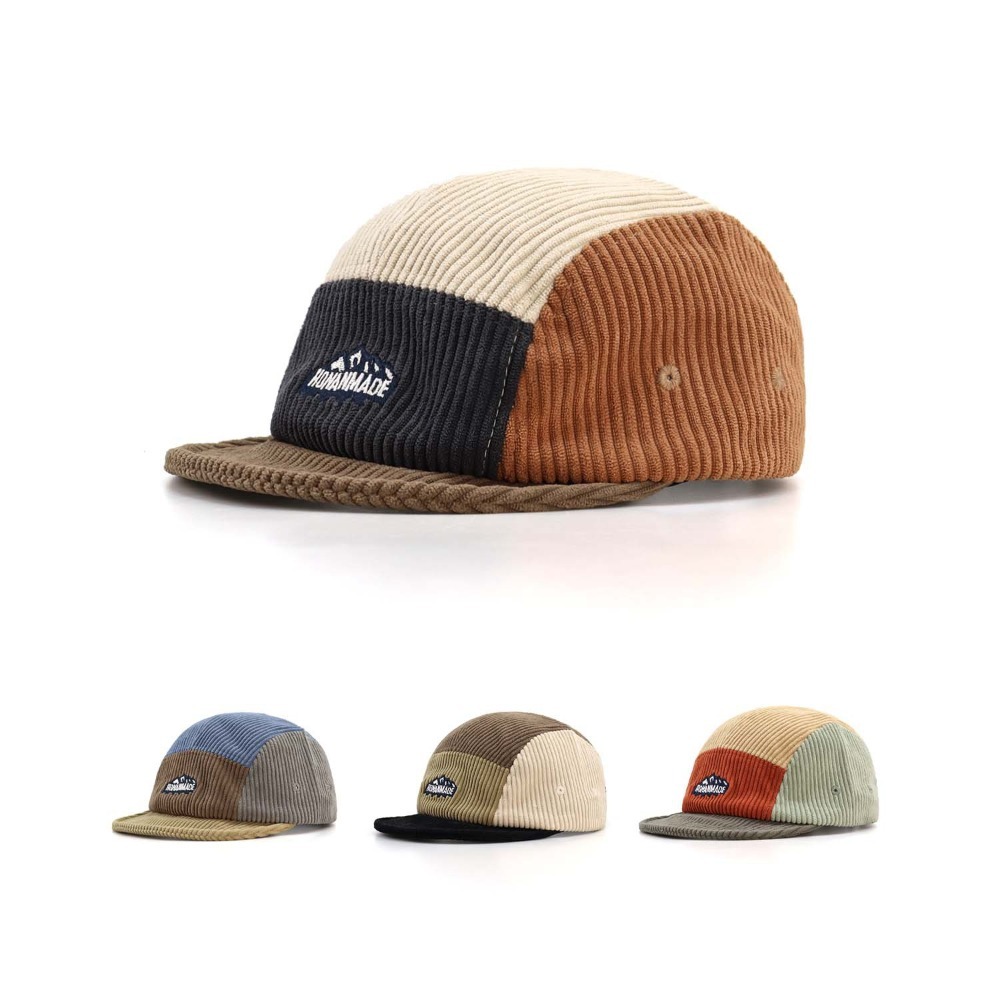 Corduroy Cap 5 Panel - 5-delige korte pet met klep, vintage