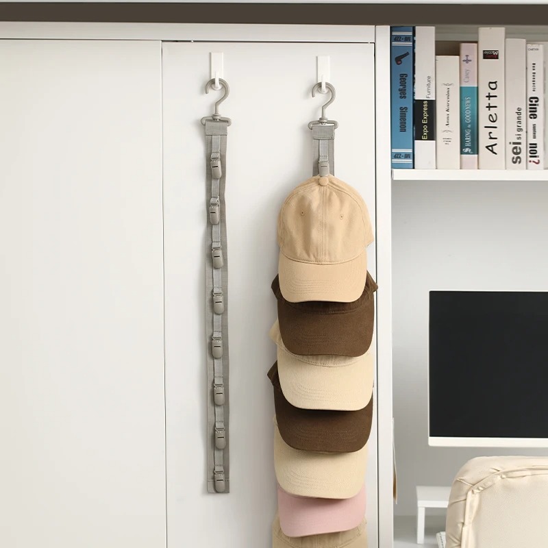 Baseball Cap Structured - Garderobe Hoedenrek Hangend Touw Hoedenopslagclips Hoedenorganizer