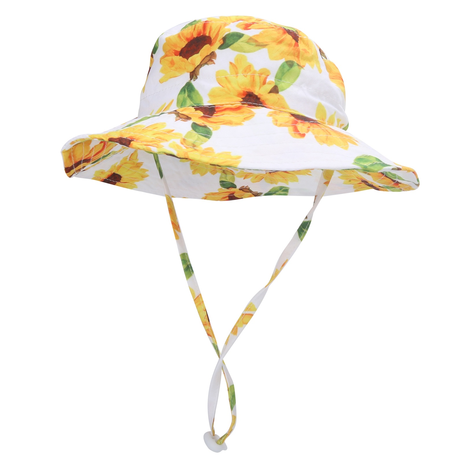 Bucket Hat Cotton - Baby strandzonnehoed Ademend modieus bloemenpatroon Kinderen