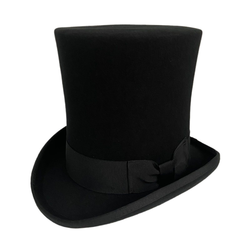 Fedora Hat Wool - Zwarte Wolvilt Hoge Hoed Mannen Formele