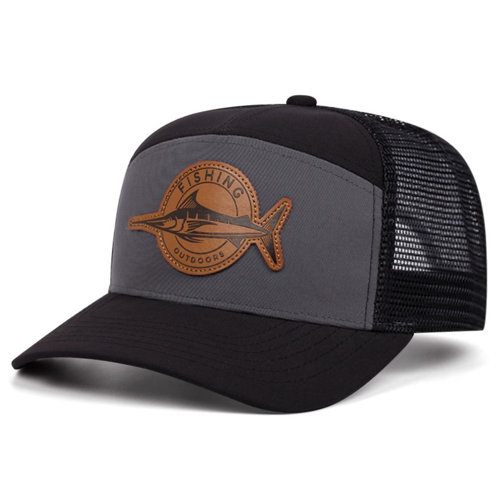 Trucker Cap Mesh - Zomerse haaienpatroon vispet verstelbare baseballcap met