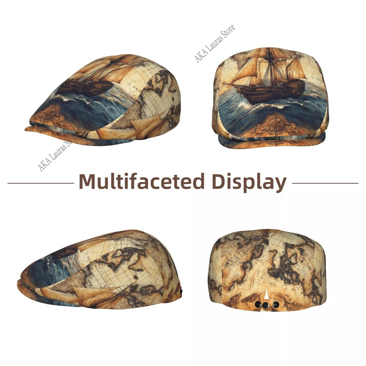 Newsboy Cap Vintage World Map  - Newsboy Cap Ivy recensie en prijs