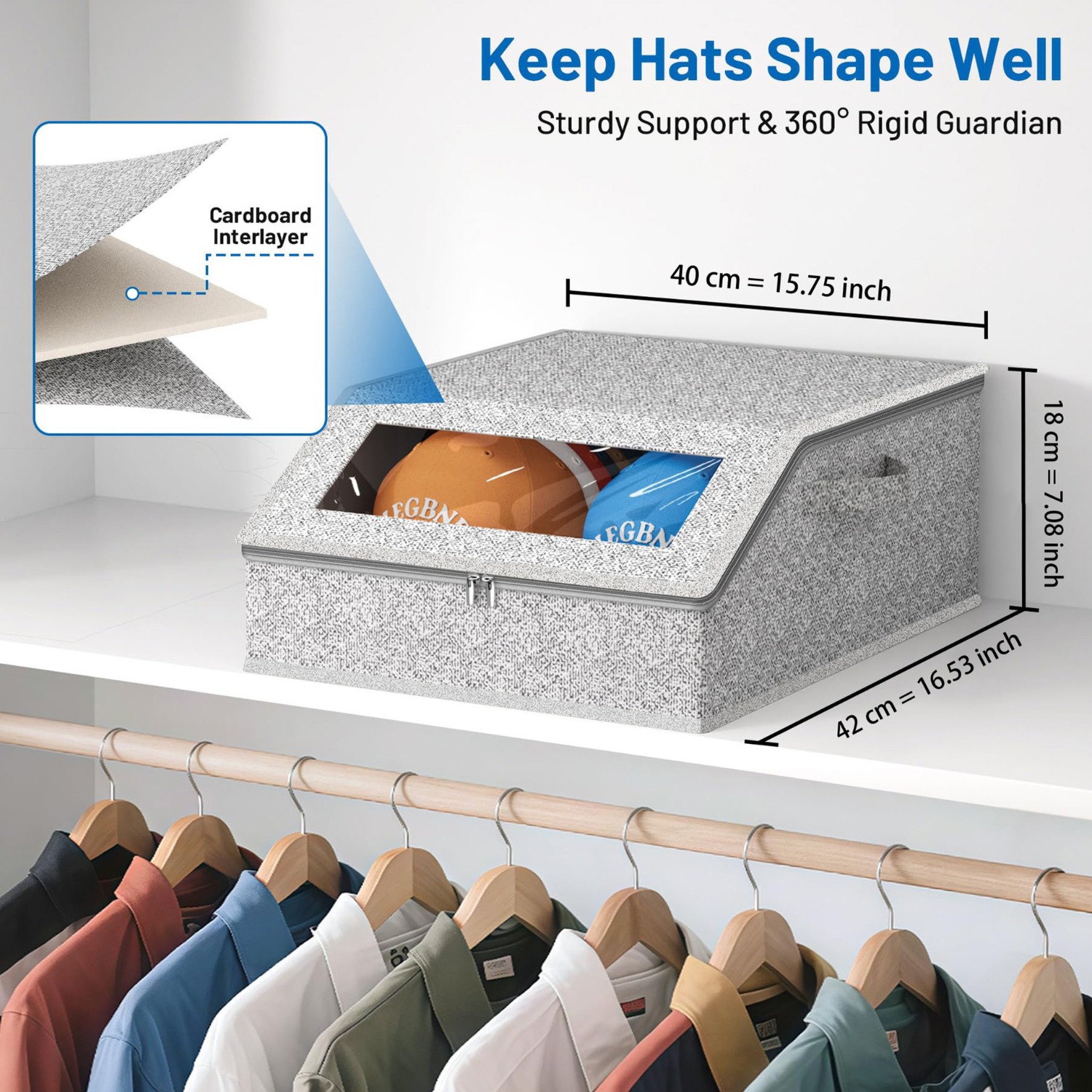 Opbergdoos voor hoeden met gro - Baseball Cap Structured recensie en prijs