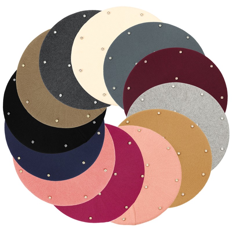 Dames Kleur Strass Baretten Ho - Beret French Wool recensie en prijs