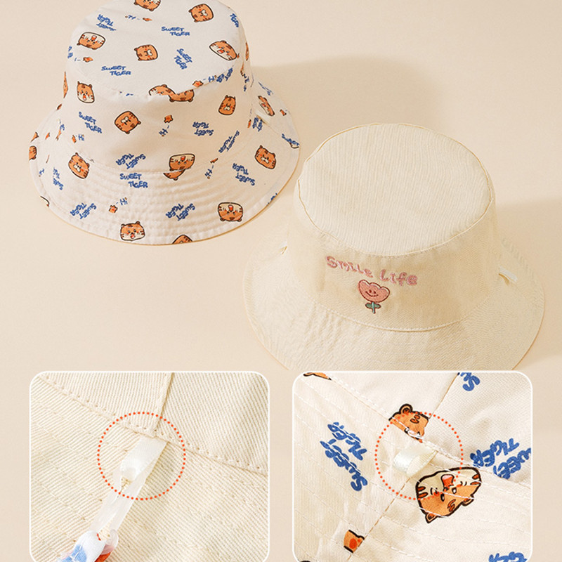 Met letters geborduurde baby-e - Bucket Hat Cotton recensie en prijs