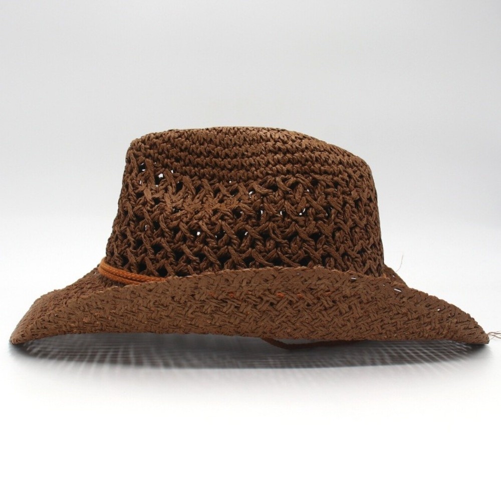 Retro brede rand zonnebrandcrè - Cowboy Hat Straw recensie en prijs