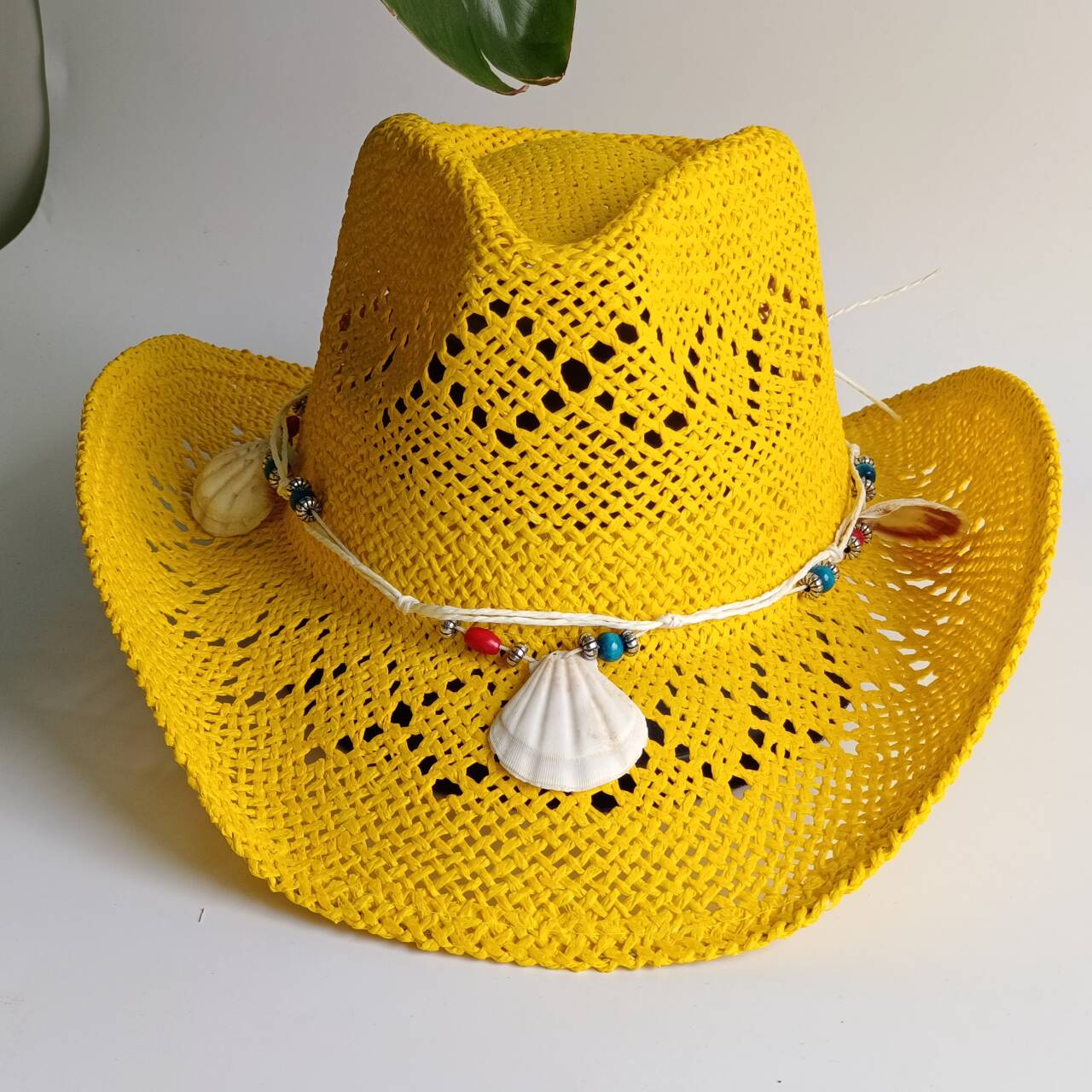 Felgele cowboy strohoeden stra - Cowboy Hat Straw recensie en prijs