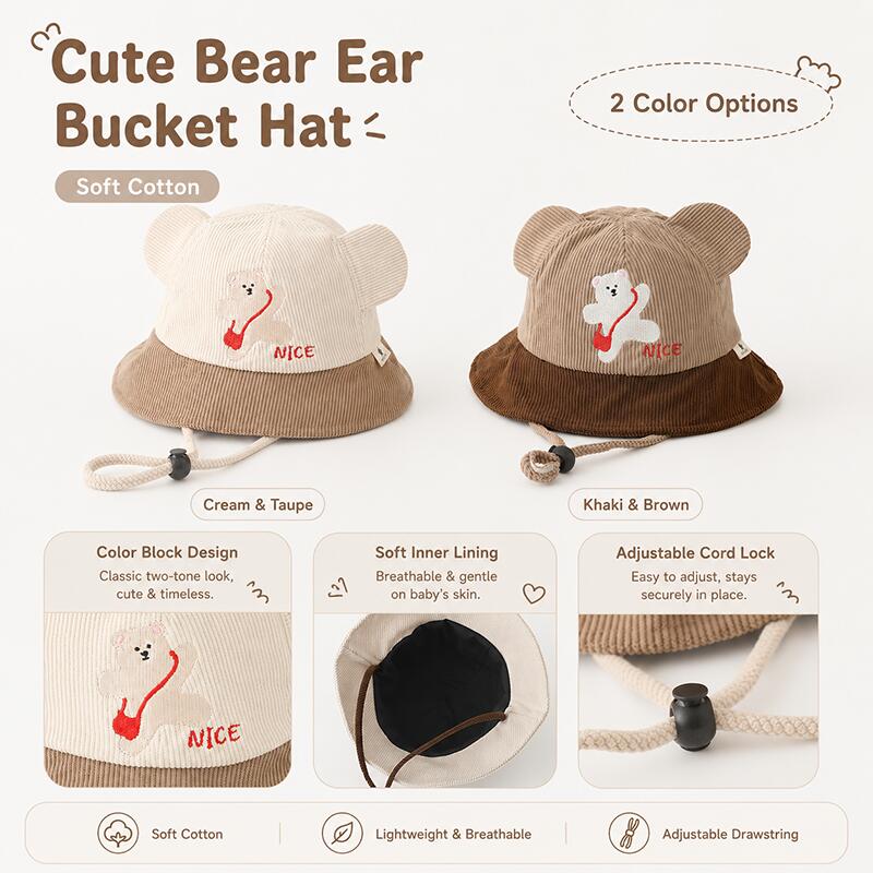 Kinderen Berenoren Bucket Hat  - Bucket Hat Cotton recensie en prijs