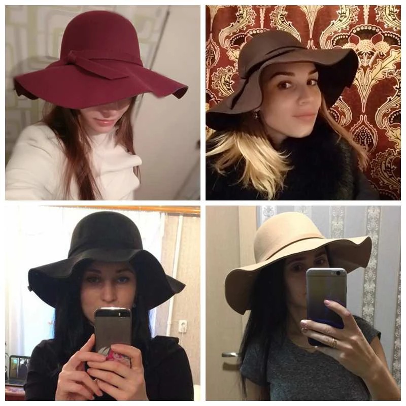 Witte koepelvormige dameshoed  - Fedora Hat Wool recensie en prijs