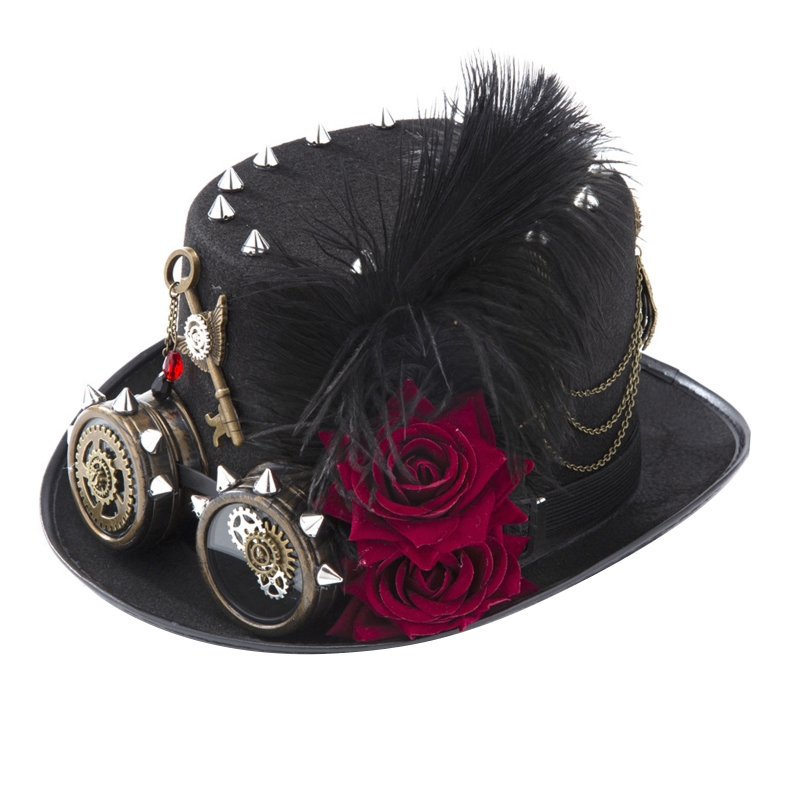 Y166 Vintage Steampunk hoed ho - Fedora Hat Wool recensie en prijs