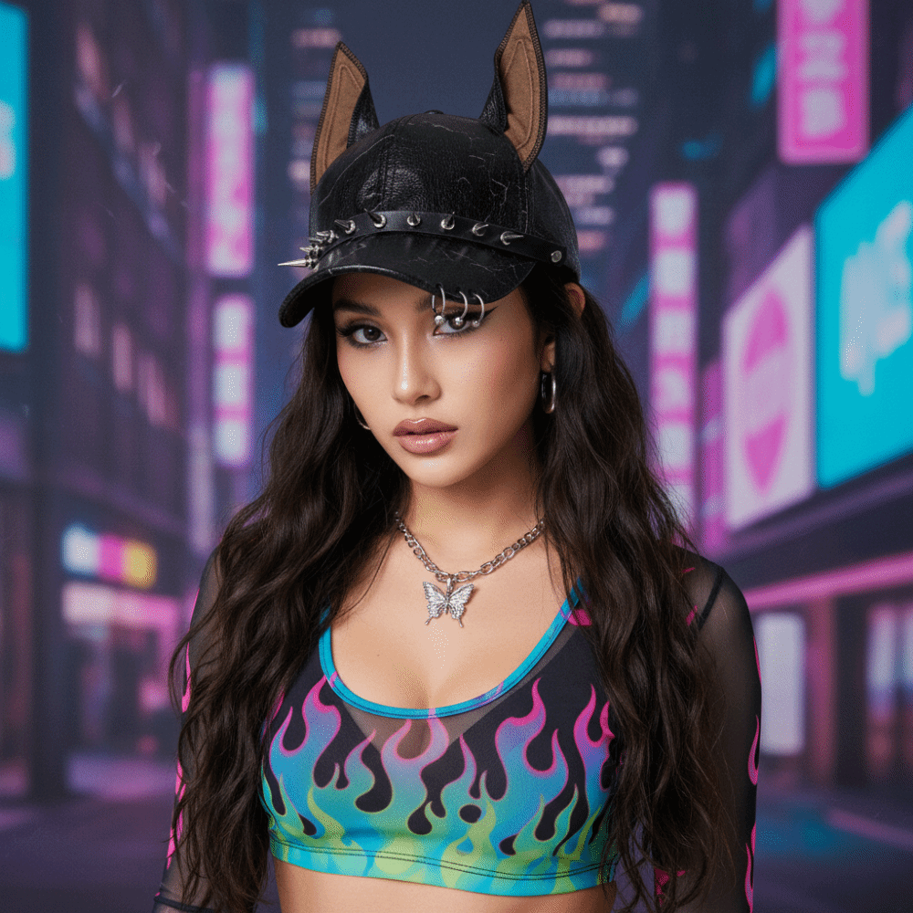 Mode Punk Doberman Hondenoortj - Baseball Cap Structured recensie en prijs