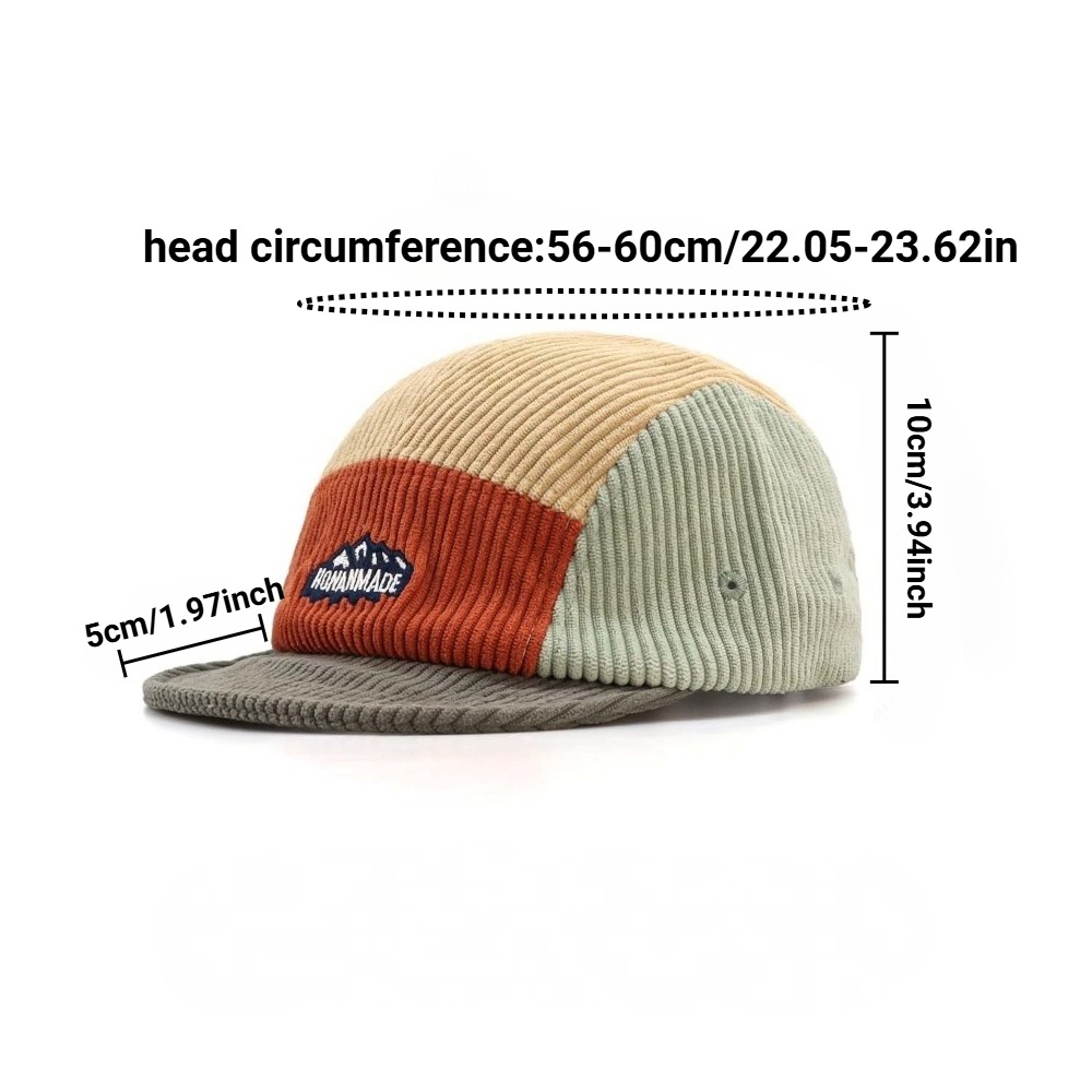 5-delige korte pet met klep, v - Corduroy Cap 5 Panel recensie en prijs