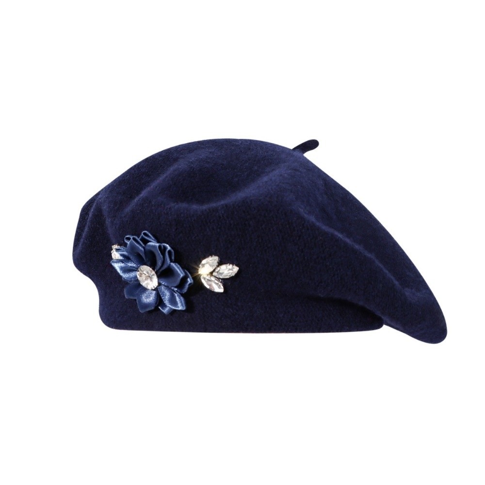 Vintage effen wollen baret met - Beret French Wool recensie en prijs