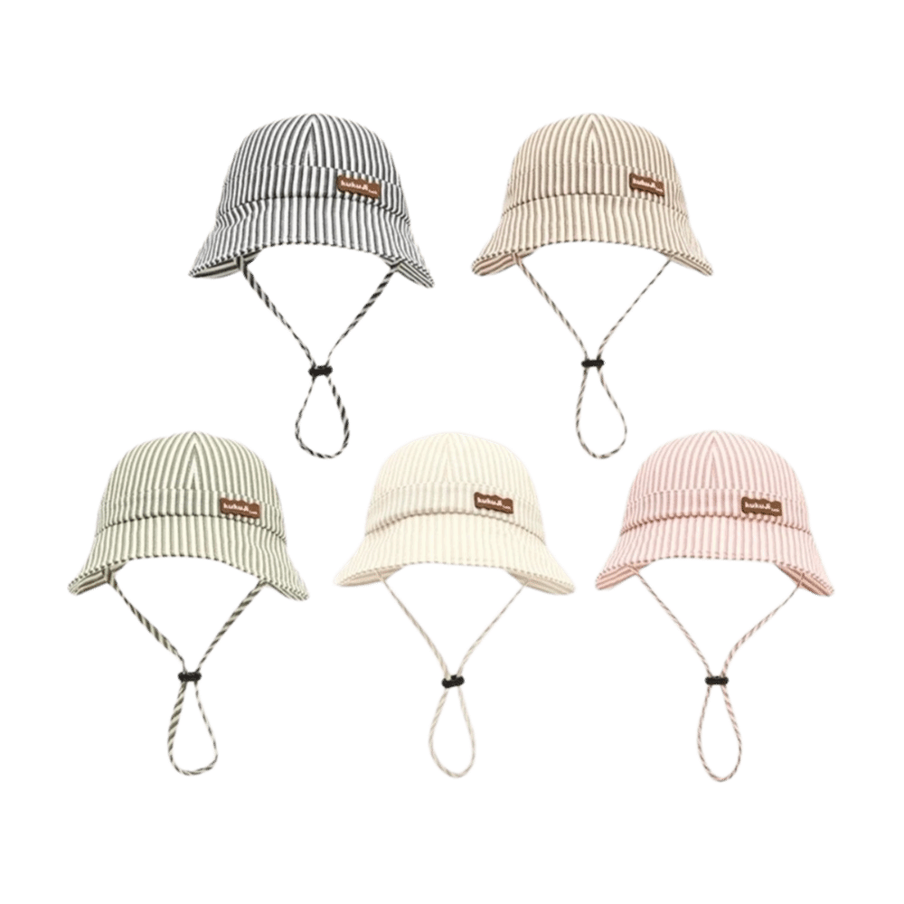 Nieuwe gestreepte baby bucket  - Bucket Hat Cotton recensie en prijs