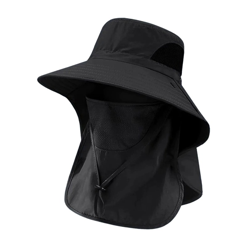 Polyester zonvishoed met nekbe - Sun Hat Wide Brim recensie en prijs