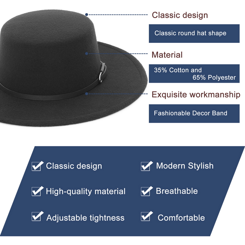 Elegante brede rand Fedora hoe - Fedora Hat Wool recensie en prijs
