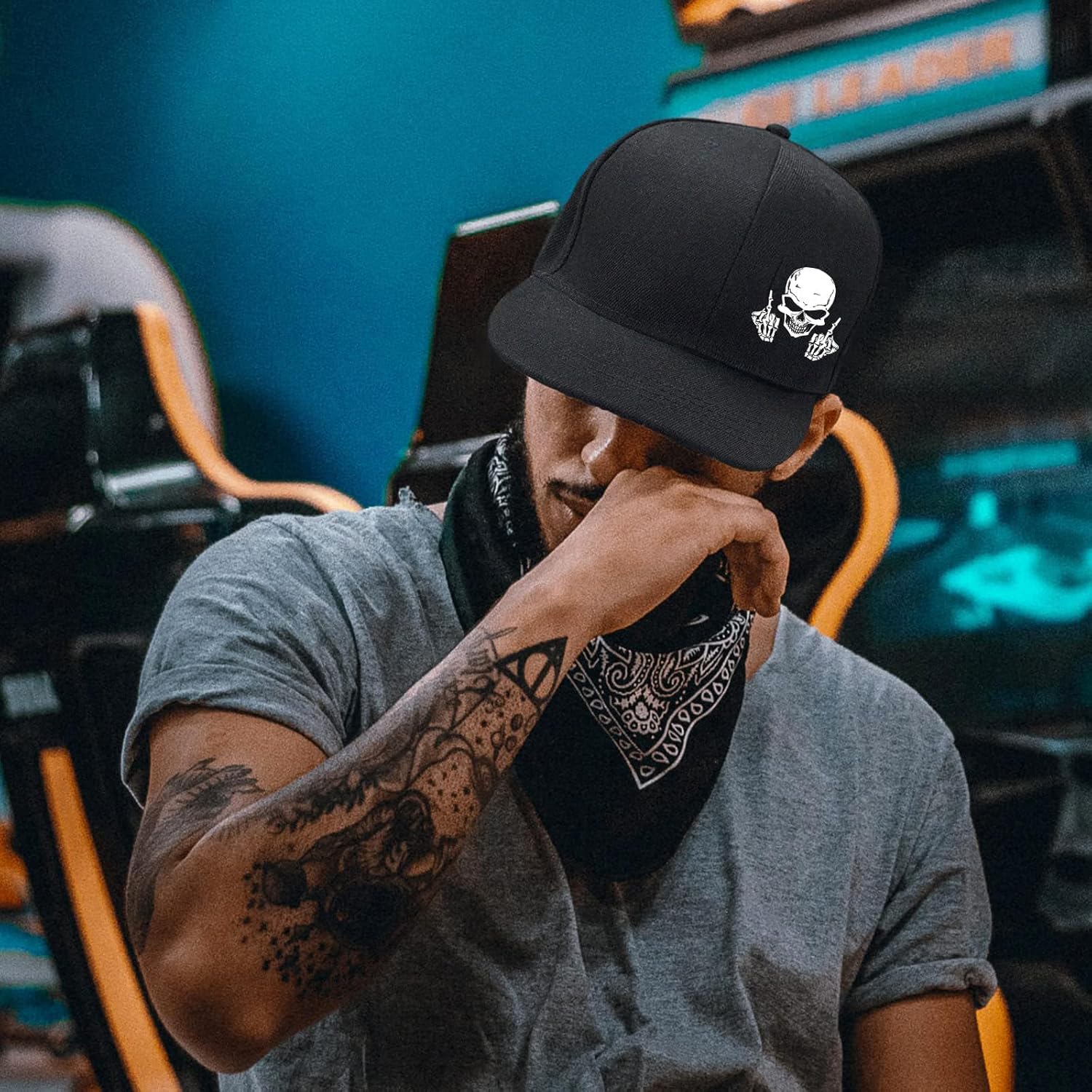 Schedel Middelvinger Snapback  - Snapback Hat Flat recensie en prijs