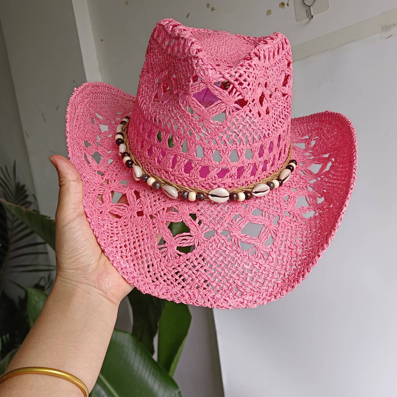 Roze cowboy strohoed holle han - Cowboy Hat Straw recensie en prijs
